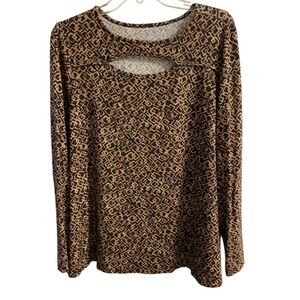 Soft surroundings Beckett keyhole peekaboo crewneck tunic Large petite